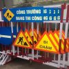 Biển báo công trường đang thi công có sẵn tại Hà Nội
