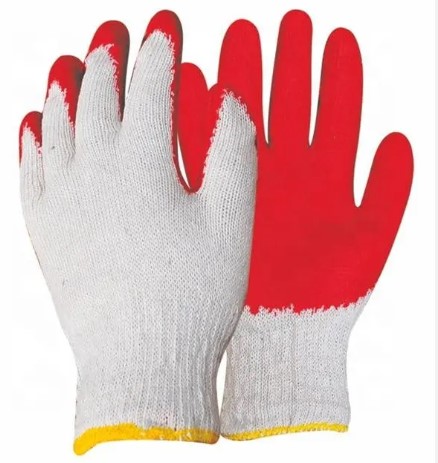 Găng tay sợi phủ sơn đỏ giá rẻ có sẵn tại Hà Nội