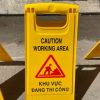 biển cảnh báo khu vực đang thi công