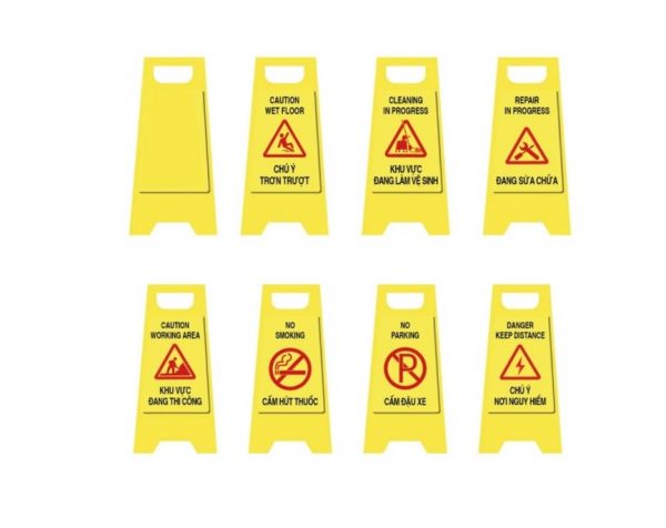 Biển cảnh báo chữ A gấp gọn, có sẵn tại Hà Nội